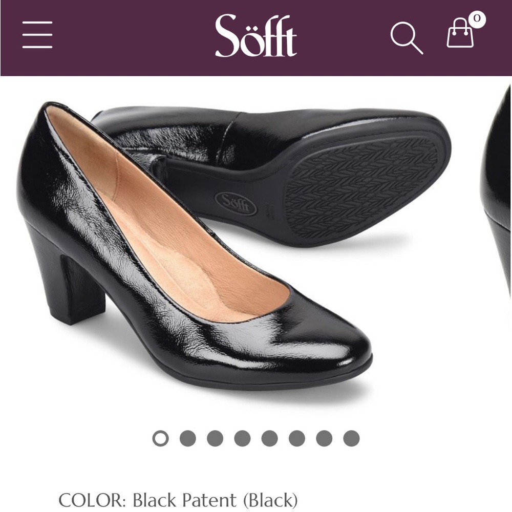 Sofft black patent leather pumps US 6